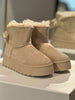 Plateau Fellboots Beige