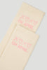Arden Long Ripped Socks Ivory