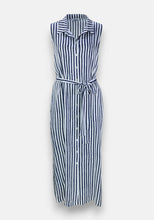 Lade das Bild in den Galerie-Viewer, Blau gestreiftes Hemdkleid

