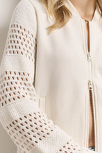 Lade das Bild in den Galerie-Viewer, Sweatjacke im Strick-Sweat-Mix