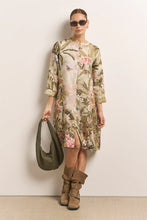 Lade das Bild in den Galerie-Viewer, Blusenkleid aus Leinen mit Jungle-Leo-Print