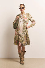 Lade das Bild in den Galerie-Viewer, Blusenkleid aus Leinen mit Jungle-Leo-Print