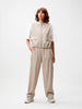 Pinstripe tapered trousers
