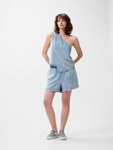 Lade das Bild in den Galerie-Viewer, Pull on denim shorts