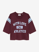 Lade das Bild in den Galerie-Viewer, Sportlicher Kurzarmpullover mit Grafikmuster
