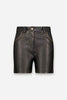 Shorts mit Nieten aus veganem Leder