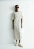XELINAA FEIN STRIPE MIDI-KLEID