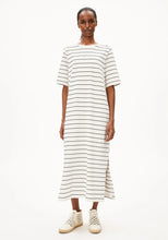 Lade das Bild in den Galerie-Viewer, XELINAA FEIN STRIPE MIDI-KLEID
