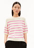 GESTREIFTES LEINEN-MIX STRICKSHIRT in 2 Farben