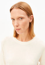 Lade das Bild in den Galerie-Viewer, KURZÄRMLIGER LEINEN-MIX STRICKPULLOVER