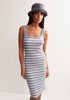 Gestreiftes Tanktop Ripp-Kleid