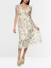 Lade das Bild in den Galerie-Viewer, Midikleid aus Baumwolle und Seide