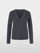 Lade das Bild in den Galerie-Viewer, Longsleeve mit Seidenbesatz
