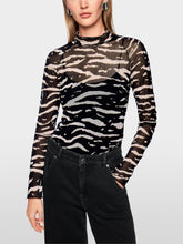 Lade das Bild in den Galerie-Viewer, Mesh-Shirt mit Animal Print
