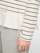 Lade das Bild in den Galerie-Viewer, Gestreiftes Shirt mit Hemdblusen-Details