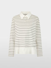 Lade das Bild in den Galerie-Viewer, Gestreiftes Shirt mit Hemdblusen-Details