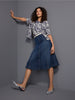 Jeansrock mit Falten-Details
