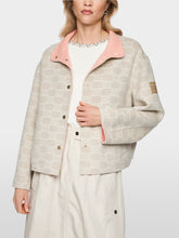 Lade das Bild in den Galerie-Viewer, Wollmix-Wendejacke mit Chain-Logo-Print