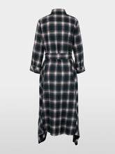 Lade das Bild in den Galerie-Viewer, Karo-Hemdkleid mit Bindegürtel