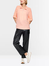 Lade das Bild in den Galerie-Viewer, Troyer-Blusenshirt mit Feinripp