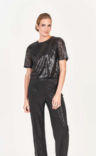 Lade das Bild in den Galerie-Viewer, Kurzarm-Bluse mit Pailletten

