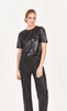 Kurzarm-Bluse mit Pailletten