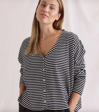 Lade das Bild in den Galerie-Viewer, gerippter Cardigan mit Knopfleiste
