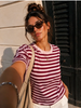 Gestreiftes Oversize-T-Shirt in 2 Farben