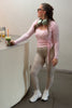 Rita Cropped Leggings Micro Leo Beige