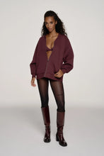 Lade das Bild in den Galerie-Viewer, Niva Sweat Bomberjacket Aubergine Brown