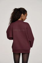 Lade das Bild in den Galerie-Viewer, Niva Sweat Bomberjacket Aubergine Brown