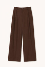 Lade das Bild in den Galerie-Viewer, Wide Leg Bundfaltenhose – Dark Brown
