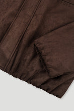 Lade das Bild in den Galerie-Viewer, Katie Vegan Suede Leather Jacket Truffle
