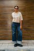 Boxy Strick Shirt mit Kaschmir – Leo Beige