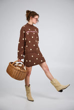 Lade das Bild in den Galerie-Viewer, May A-Line Skirt Cocoa Dust Polkadot