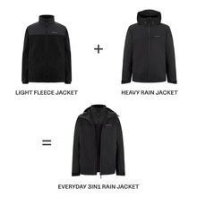 Lade das Bild in den Galerie-Viewer, Everyday 3in1 Rain Jacket All Black
