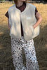 Magnolia Reversible Fleece Vest zum Wenden Off White/Cow