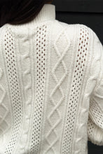 Lade das Bild in den Galerie-Viewer, Nevi Half Zip Knit Jumper Off White