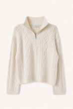 Lade das Bild in den Galerie-Viewer, Nevi Half Zip Knit Jumper Off White