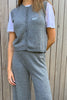 Tove Slim Fit Knit Vest Grey Melange